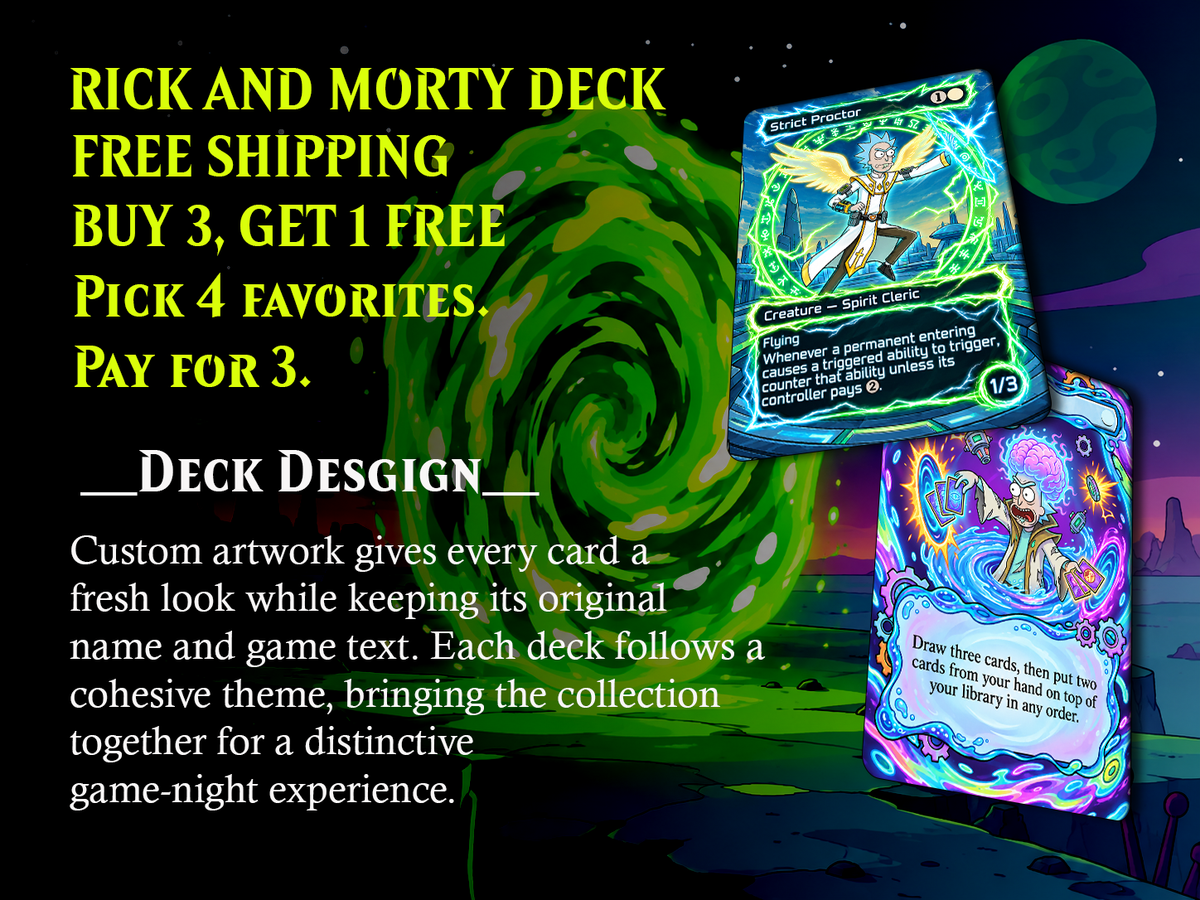 Grand Arbiter Rick and Morty Commander Proxy Deck