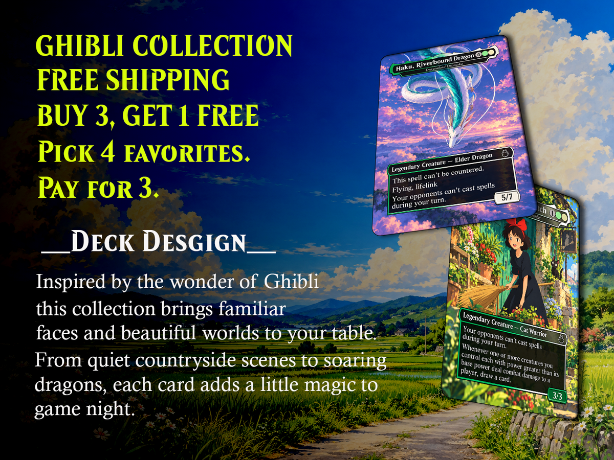 Studio Ghibli Miyazaki Inspired 100 Card Proxy Commander Deck | MTG EDH