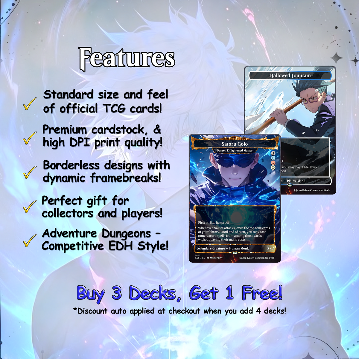 Jujutsu Kaisen EDH Commander Deck – Custom Anime-Inspired MTG Proxy Deck
