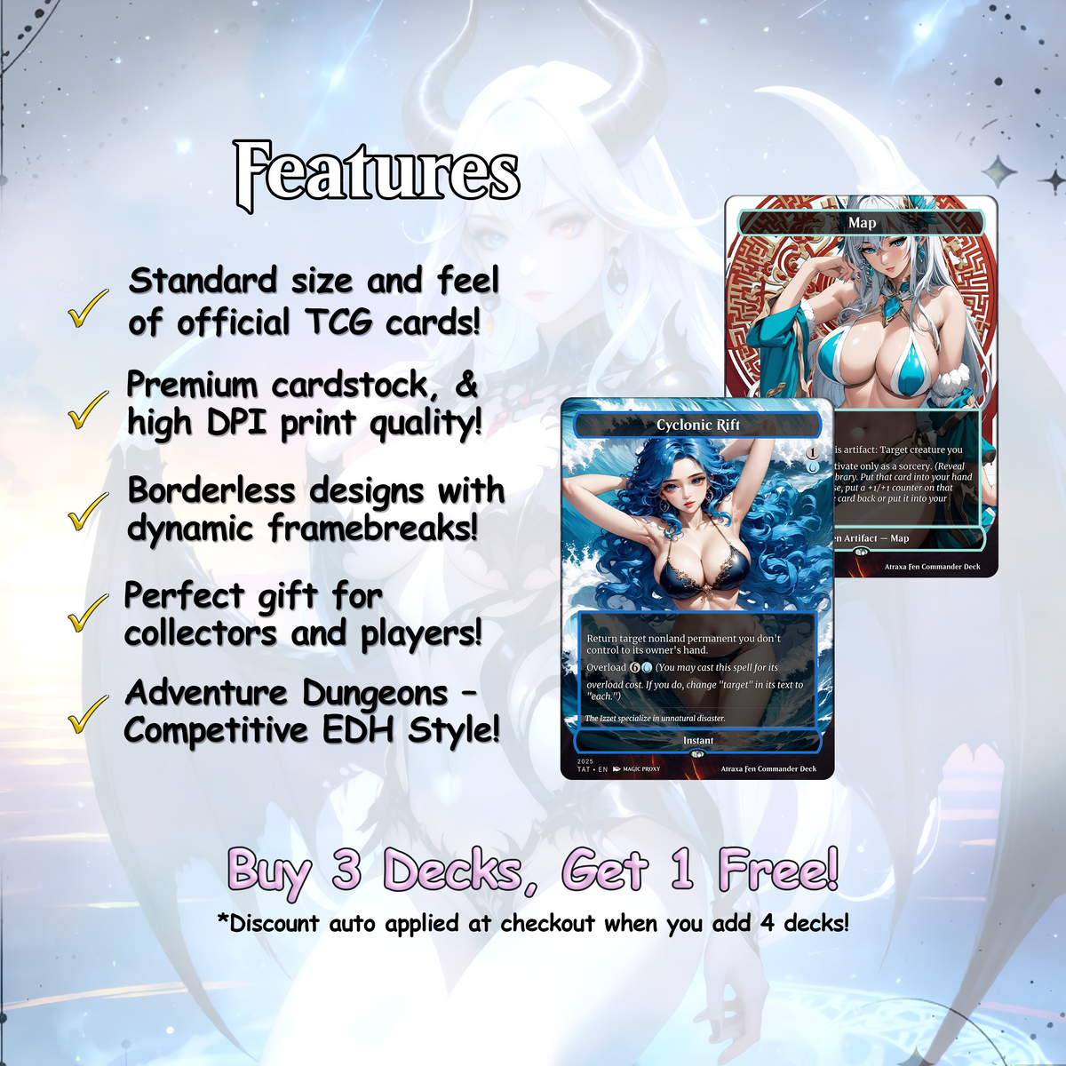 Atraxa SUPERFRIENDS Anime Style Waifu Proxy Commander Deck Custom Proxy MTG EDH English High Quality Cards