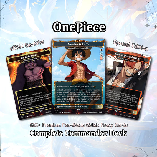 Complete Anime Pirate Tribal Deck, Custom Gift EDH Deck, Custom Anime OP Pirate Deck, Treasure Tokens, Admiral Brass Unsinkable