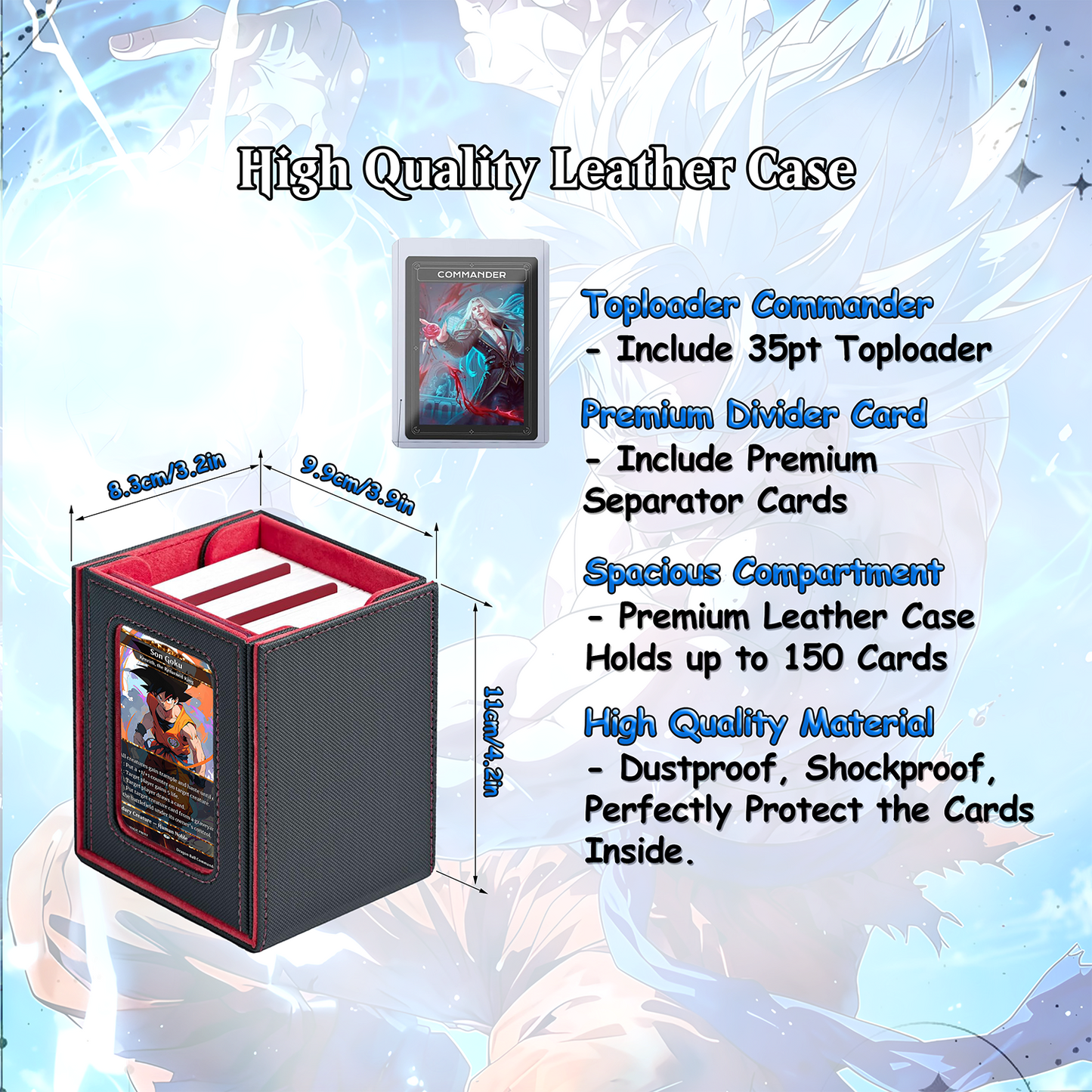 Dragon Ball Commander Deck • Dragon Ball Proxy Deck • M.t.g Commander Deck • Custom M.T.G card • Magic Proxies • Son Goku • M.t.g Deck Box