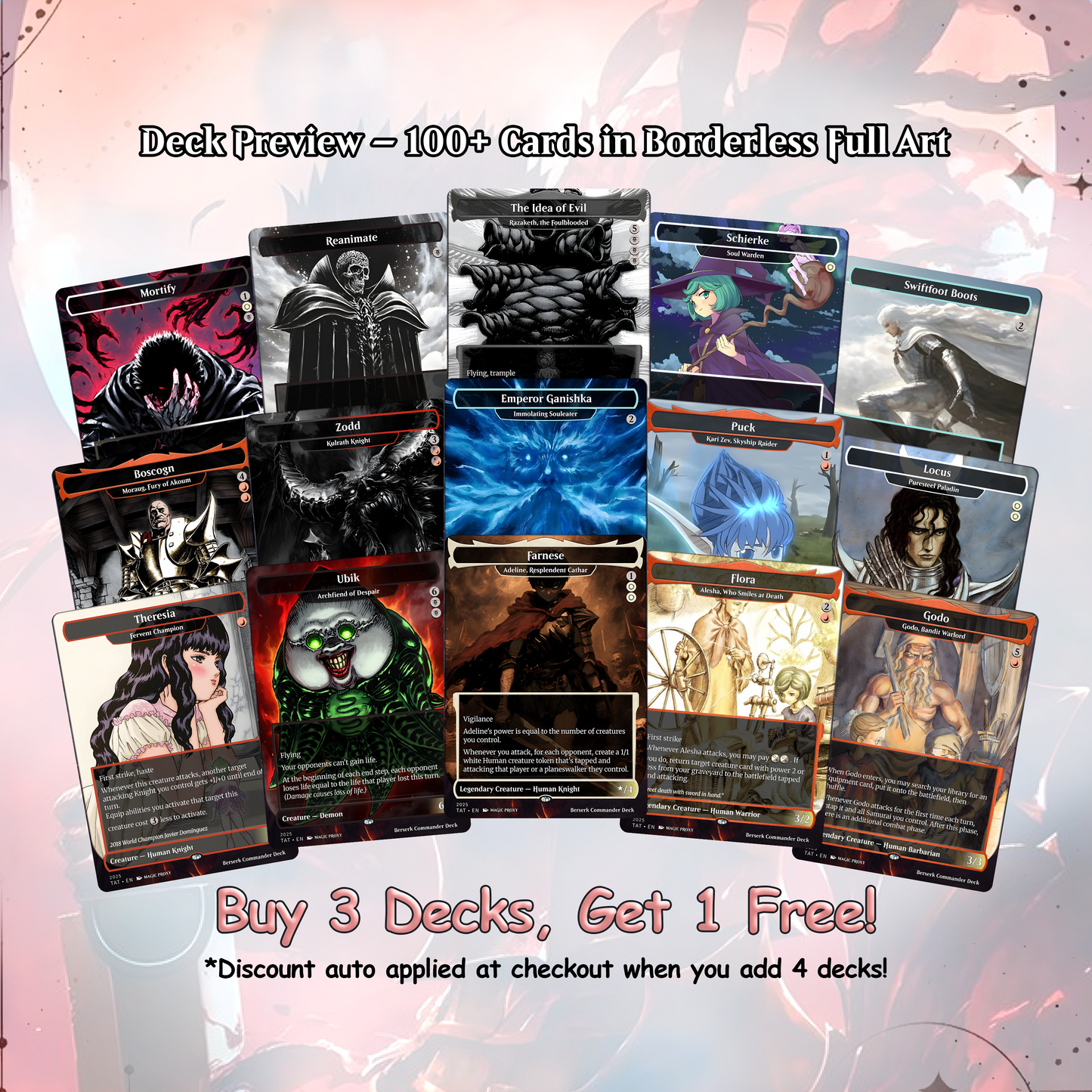Berserk Fan Deck – Isshin Commander Deck - Anime Proxy – EDH 100+ Cards – Custom Fan Deck