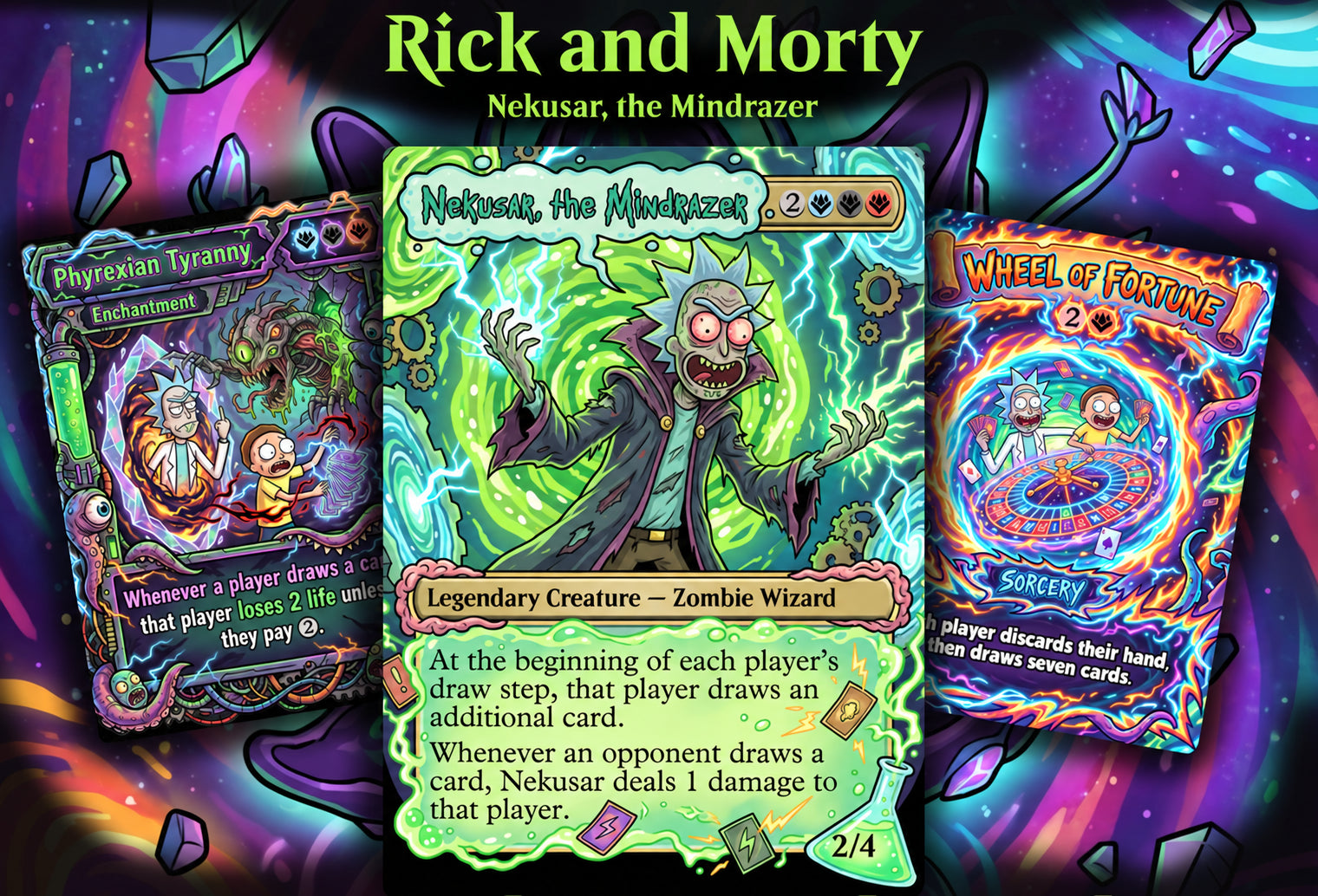 Reveal the top card. Everyone bleeds.