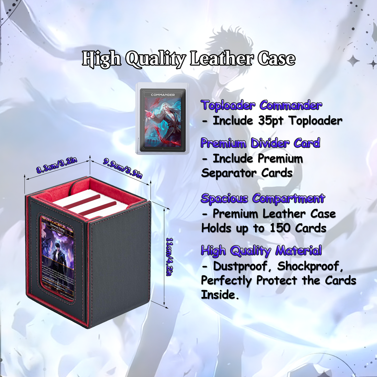 Solo Leveling Commander Deck • Jinwoo Sung Mtg Proxy Deck • Solo Leveling Proxy Card • Custom Mtg Proxies • Mtg Proxy • Mtg Deck Box