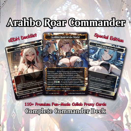 Arahbo, Roar of the World Anime Style Waifu Tribal Commander Deck Special Edition Custom Proxy Deck High Quality Cards 108 Cards