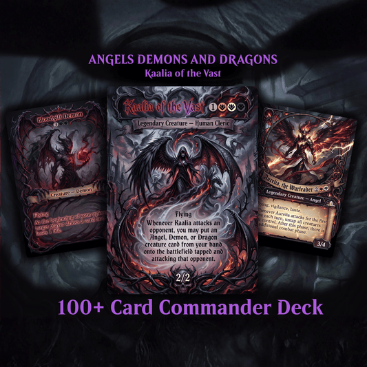 Angels Demons and Dragons Theme / Kaalia of the Vast Commander Deck / Premium Paper Proxy Deck / 100 cards + tokens / Angel Demon Dragon Theme Bracket 4 EDH Magic Deck