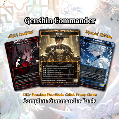 Genshin Impact Inspired MTG Commander Proxy Deck – Kenrith EDH – The Evolution – 100+ Custom Competitive Magic: The Gathering Proxy Cards