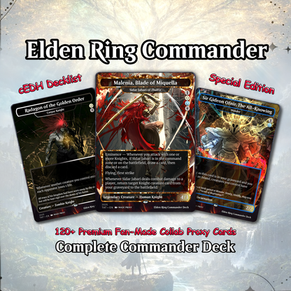 Elden Ring Commander Deck | Sidar Jabari MTG Proxy EDH Deck | 100+ Custom MTG Cards
