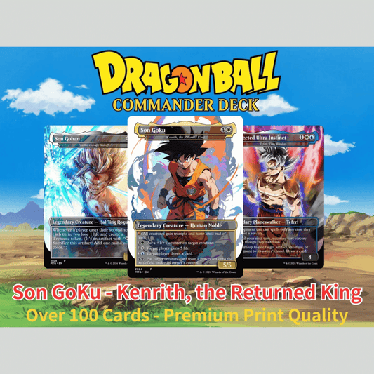 Dragon Ball Commander Deck • Dragon Ball Proxy Deck • M.t.g Commander Deck • Custom M.T.G card • Magic Proxies • Son Goku • M.t.g Deck Box