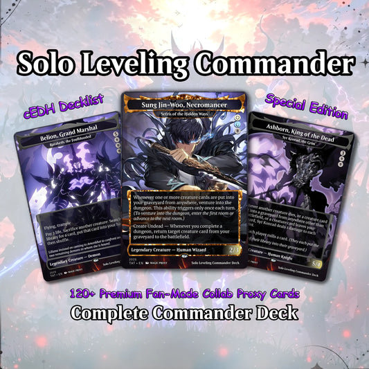 Solo Leveling Commander Deck | Jinwoo Inspired MTG Proxy Deck | Anime Card Collection