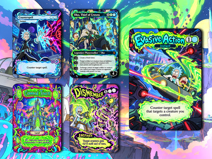Rick and Morty Commander Deck – Thrasios & Tymna | 100+ Custom Anime Proxy Cards | EDH Deck | Rick Sanchez