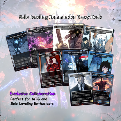 Solo Leveling Commander Deck | Jinwoo Inspired MTG Proxy Deck | Anime Card Collection