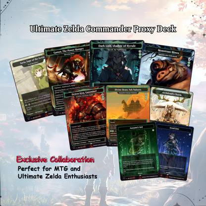 Ultimate Zelda MTG Commander Link & Triforce EDH Proxy Deck