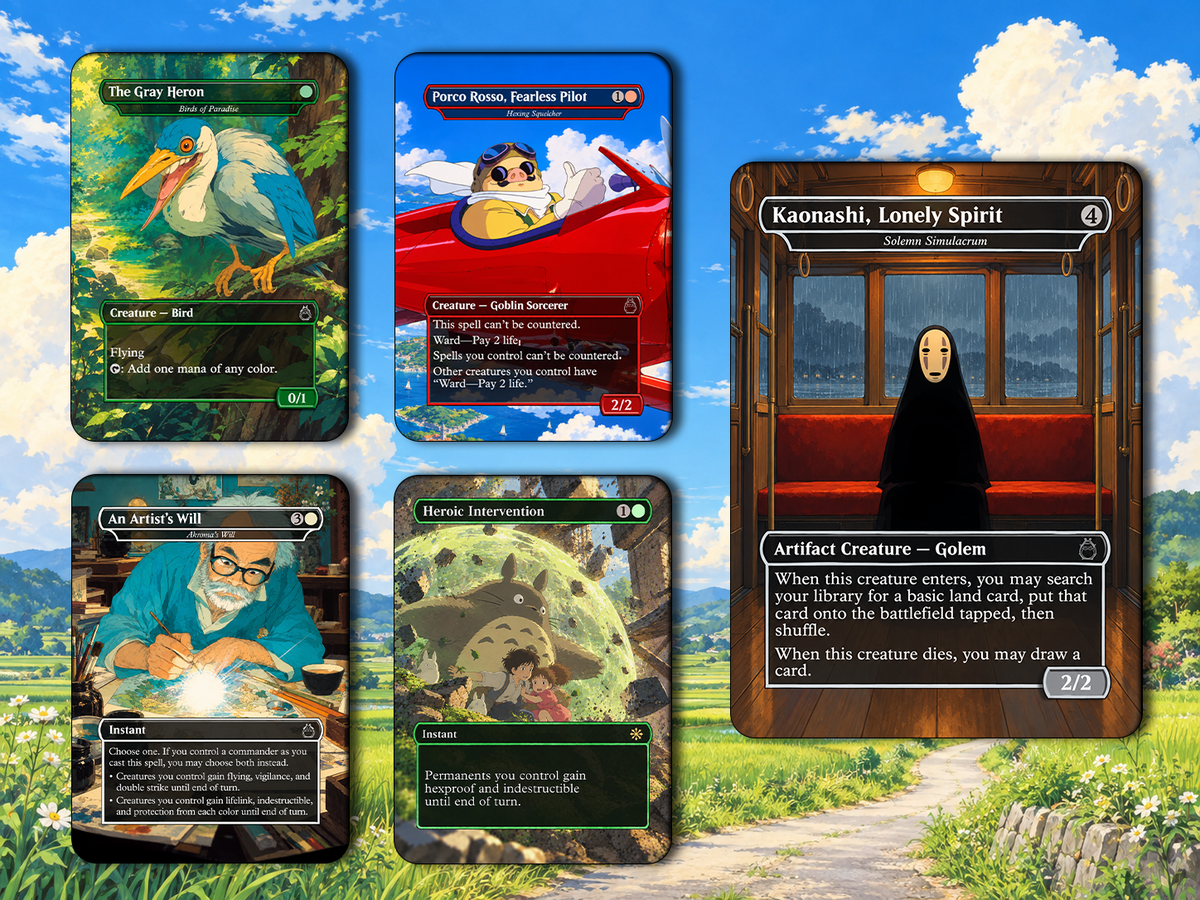 Studio Ghibli Miyazaki Inspired 100 Card Proxy Commander Deck | MTG EDH