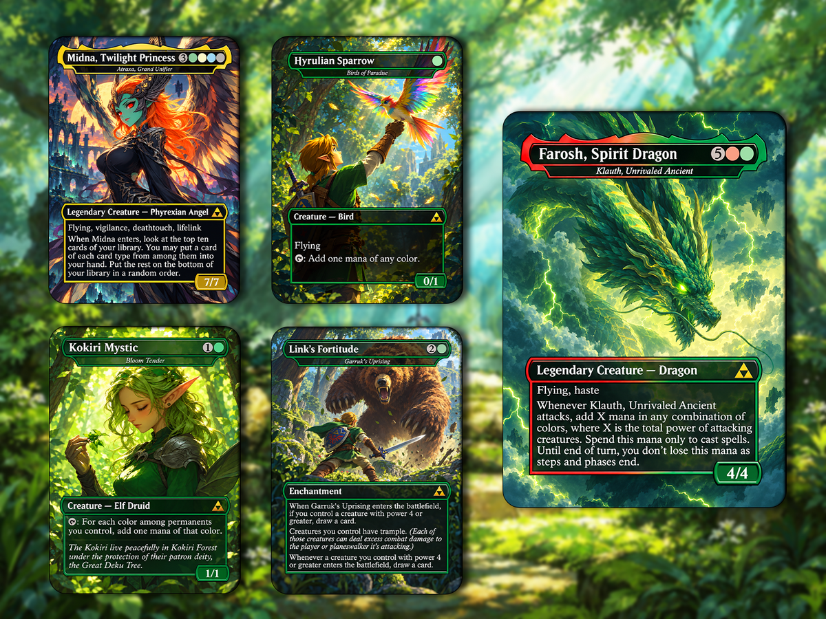 Zelda Inspired Commander Deck – Saviors of Hyrule | 100 Custom Fantasy Proxy Cards | EDH Deck | Legend of Zelda