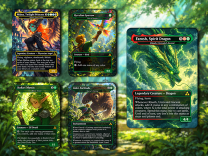 Zelda Inspired Commander Deck – Saviors of Hyrule | 100 Custom Fantasy Proxy Cards | EDH Deck | Legend of Zelda