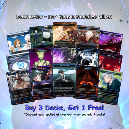 Jujutsu Kaisen EDH Commander Deck – Custom Anime-Inspired MTG Proxy Deck