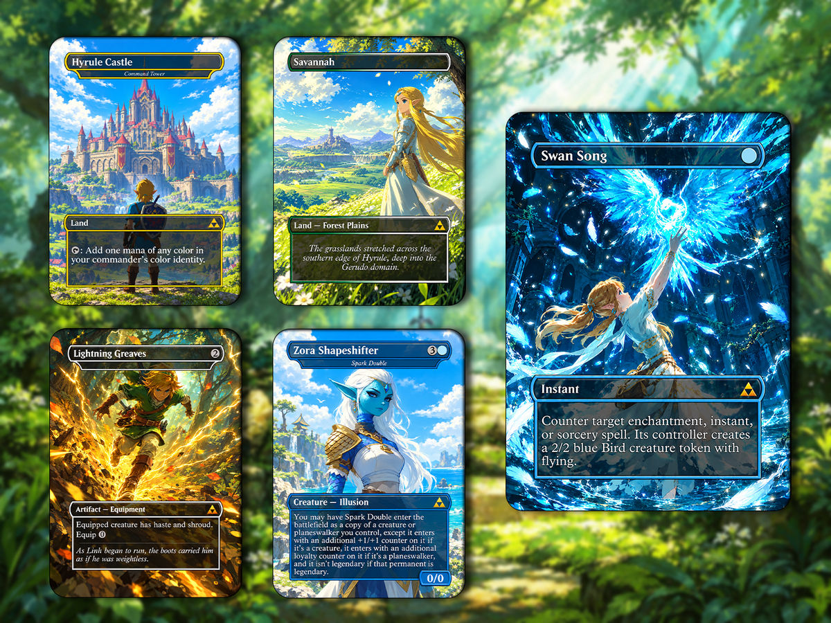 Zelda Inspired Commander Deck – Saviors of Hyrule | 100 Custom Fantasy Proxy Cards | EDH Deck | Legend of Zelda