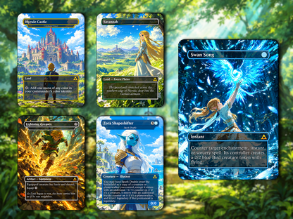 Zelda Inspired Commander Deck – Saviors of Hyrule | 100 Custom Fantasy Proxy Cards | EDH Deck | Legend of Zelda