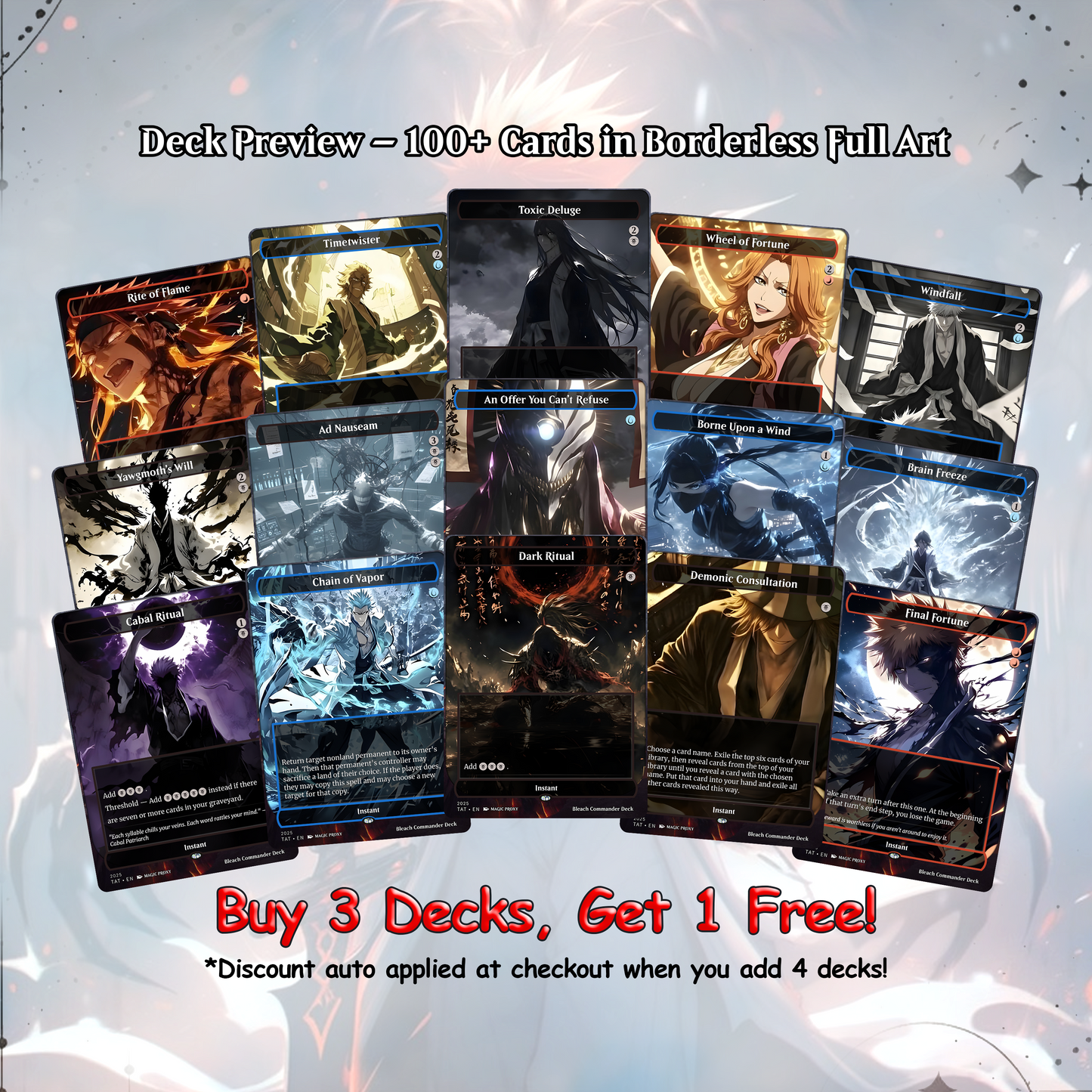 Bleach MTG Deck - Kess EDH | Premium Tainted Kess | Custom Competitive 100 Cards