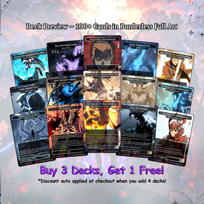 Solo Leveling Commander Deck | Jinwoo Inspired MTG Proxy Deck | Anime Card Collection