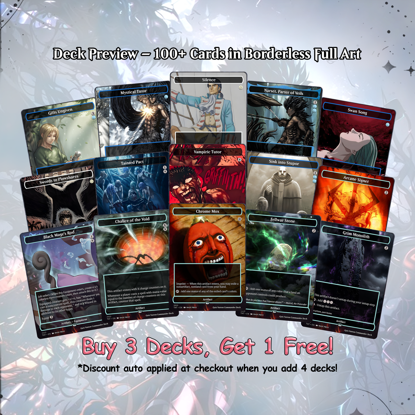 Kaalia of the Vast MTG Commander Proxy Deck – cEDH Full Proxy Deck with Tokens – Custom Altered Magic: The Gathering Cards