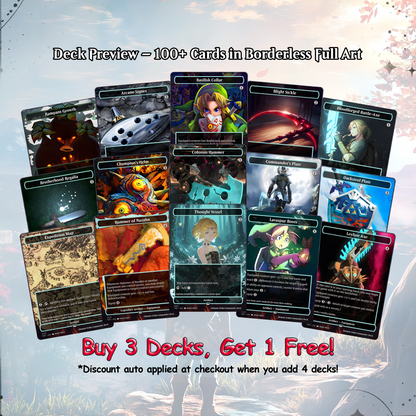 Ultimate Zelda MTG Commander Link & Triforce EDH Proxy Deck