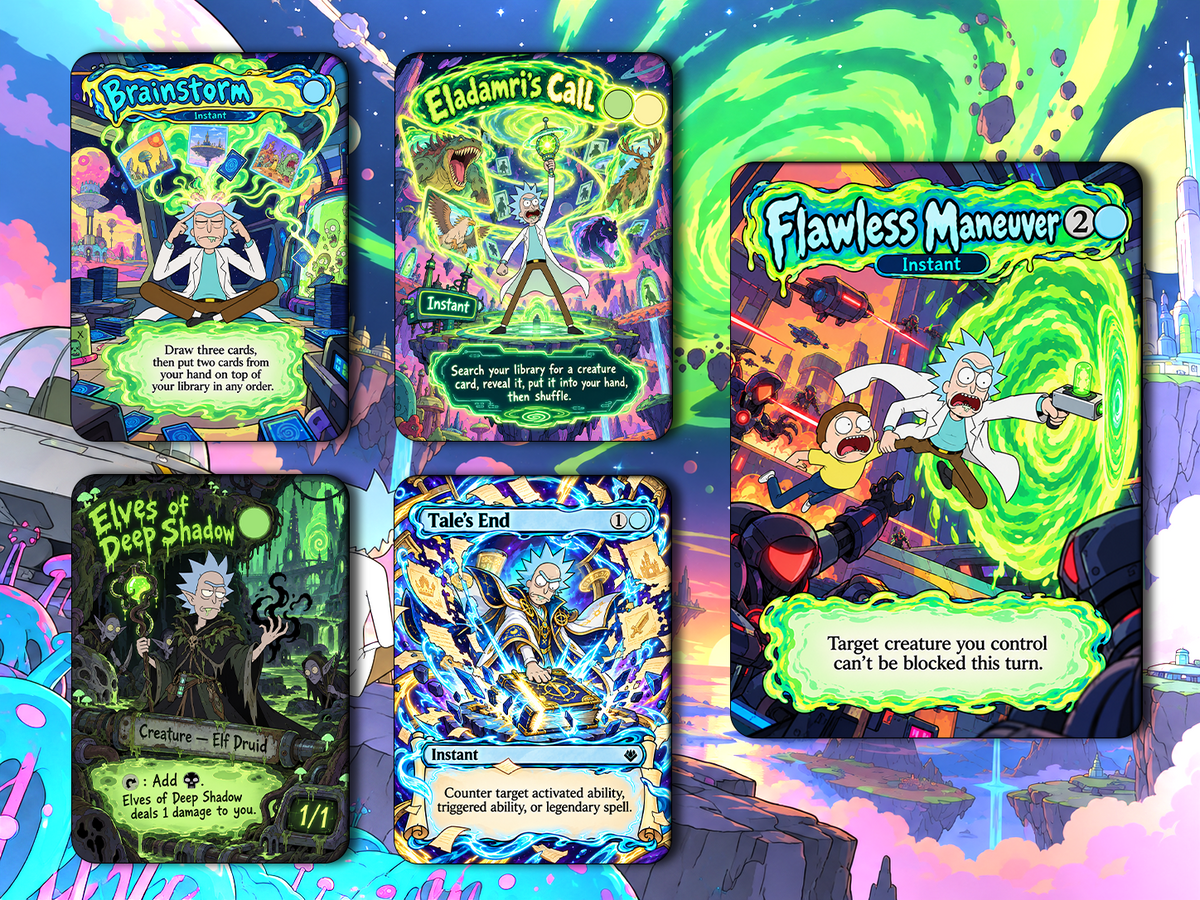 Rick and Morty Commander Deck – Thrasios & Tymna | 100+ Custom Anime Proxy Cards | EDH Deck | Rick Sanchez