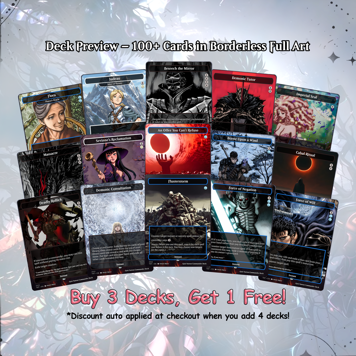 Kaalia of the Vast MTG Commander Proxy Deck – cEDH Full Proxy Deck with Tokens – Custom Altered Magic: The Gathering Cards