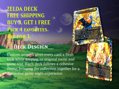 Dragon Ball Commander Deck – 110 Custom Anime Proxy Cards | Son Goku | MTG EDH Deck | Dragon Ball Z Collectible Cards