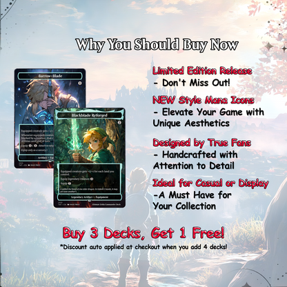 Ultimate Zelda MTG Commander Link & Triforce EDH Proxy Deck