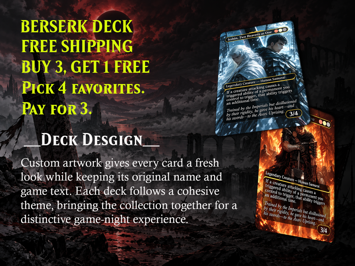 Berserk Commander Deck – Custom Anime Proxy Cards