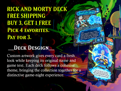 Rick and Morty Commander Deck – Thrasios & Tymna | 100+ Custom Anime Proxy Cards | EDH Deck | Rick Sanchez