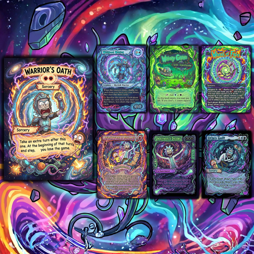 Rick and Morty Theme / Nekusar, the Mindrazer Commander Deck / Premium Paper Proxy Deck / 100 cards + tokens / Wheel Control Theme Bracket 4 EDH Magic Deck