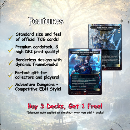 Elden Ring Commander Deck | Sidar Jabari MTG Proxy EDH Deck | 100+ Custom MTG Cards
