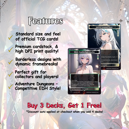 Arahbo, Roar of the World Anime Style Waifu Tribal Commander Deck Special Edition Custom Proxy Deck High Quality Cards 108 Cards