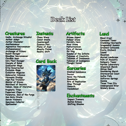 Yu-Gi-Oh MTG EDH Commander Proxy Deck - Dark Magic! - Wizards - 100 Cards, 8 Tokens - Magic - Gathering - Yugioh - Proxies - Orica