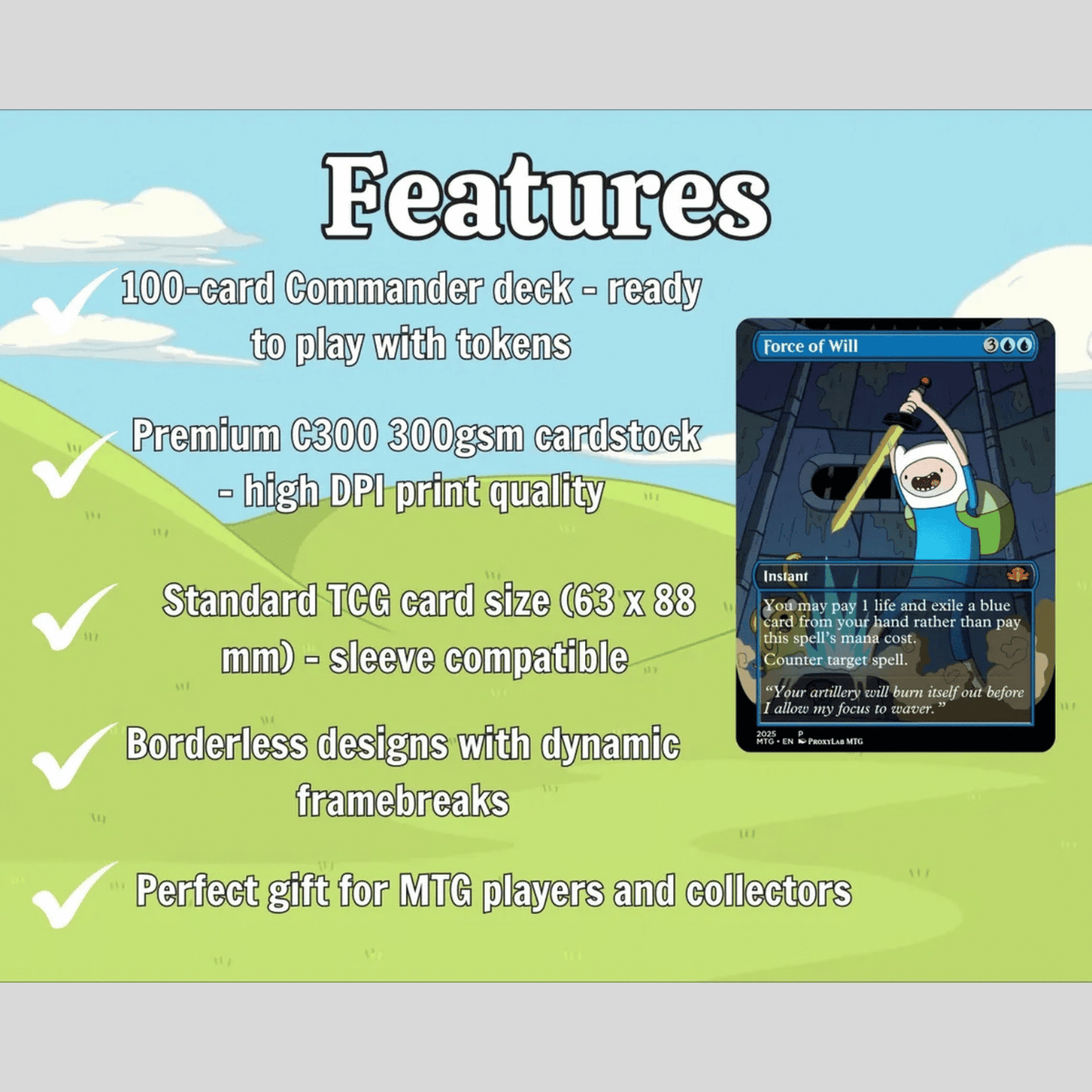 Endless Adventure Theme Deck Proxy 100+ Card Commander Deck | Ready to Play Full Commander Deck | Perfect Gift for Players & Collectors