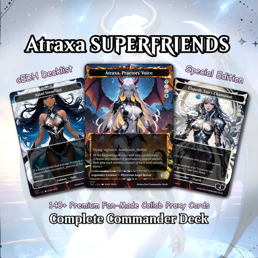 Atraxa SUPERFRIENDS Anime Style Waifu Proxy Commander Deck Custom Proxy MTG EDH English High Quality Cards