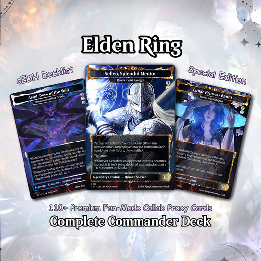 Elden Ring Themed Proxy Dual-Commander Deck, Azorius Control/Voltron, 100+ Unique Cards.