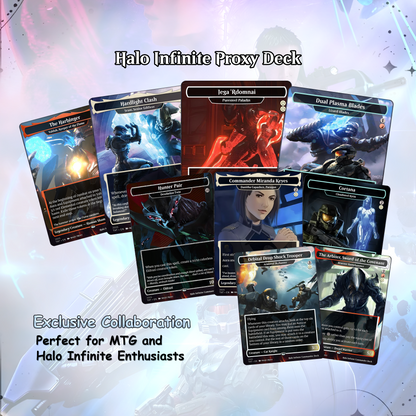 Halo Infinite Commander Deck • Halo Infinite themed Mtg Proxy Deck • Halo Armor • Mtg Deck Box •Proxy Custom Card •MTG Proxy Cards •Edh Deck