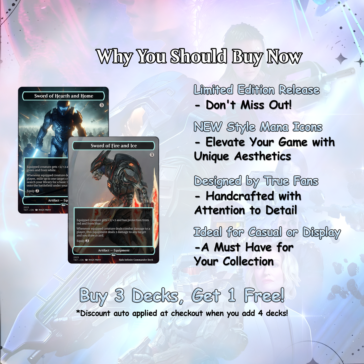 Halo Infinite Commander Deck • Halo Infinite themed Mtg Proxy Deck • Halo Armor • Mtg Deck Box •Proxy Custom Card •MTG Proxy Cards •Edh Deck
