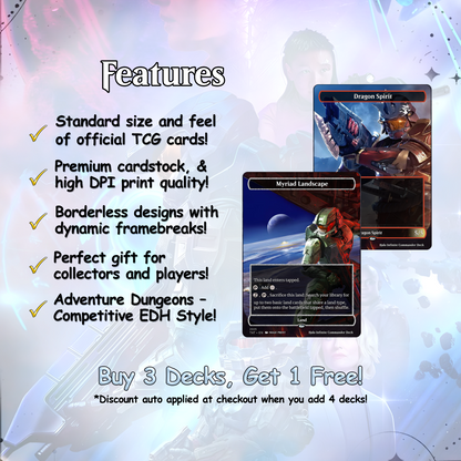 Halo Infinite Commander Deck • Halo Infinite themed Mtg Proxy Deck • Halo Armor • Mtg Deck Box •Proxy Custom Card •MTG Proxy Cards •Edh Deck