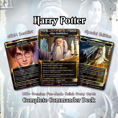 Harry Potter Dumbledore's Army MTG Commander Deck - Complete Custom EDH Deck Magic Proxy Cards Proxies Complete Premium Print Quality