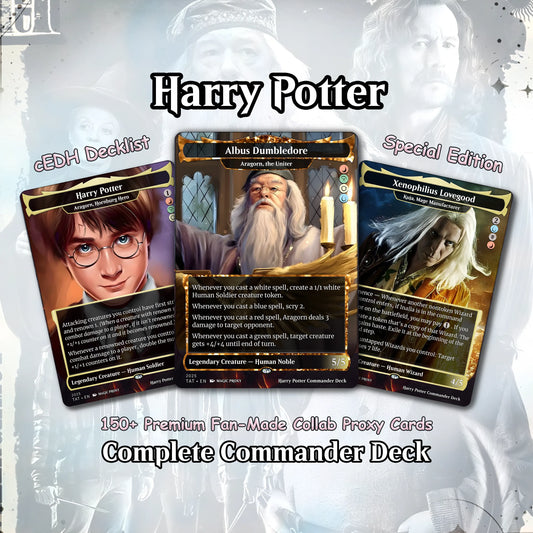 Harry Potter Dumbledore's Army MTG Commander Deck - Complete Custom EDH Deck Magic Proxy Cards Proxies Complete Premium Print Quality