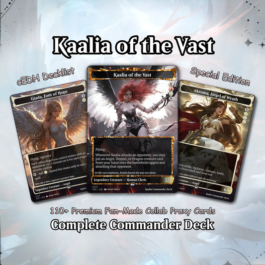 Kaalia of the Vast MTG Commander Proxy Deck – cEDH Full Proxy Deck with Tokens – Custom Altered Magic: The Gathering Cards
