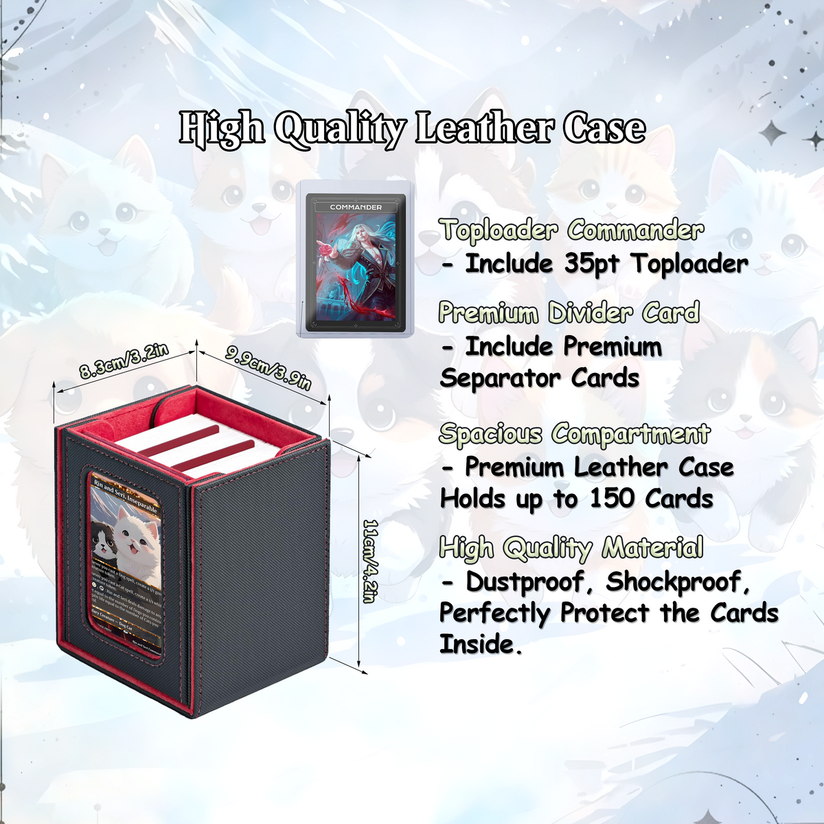Rin and Sri Cat Dog Proxy Commander EDH Deck, 100 Cards + 8 Free Tokens | Cute Custom Full Art | MuraProxyArt