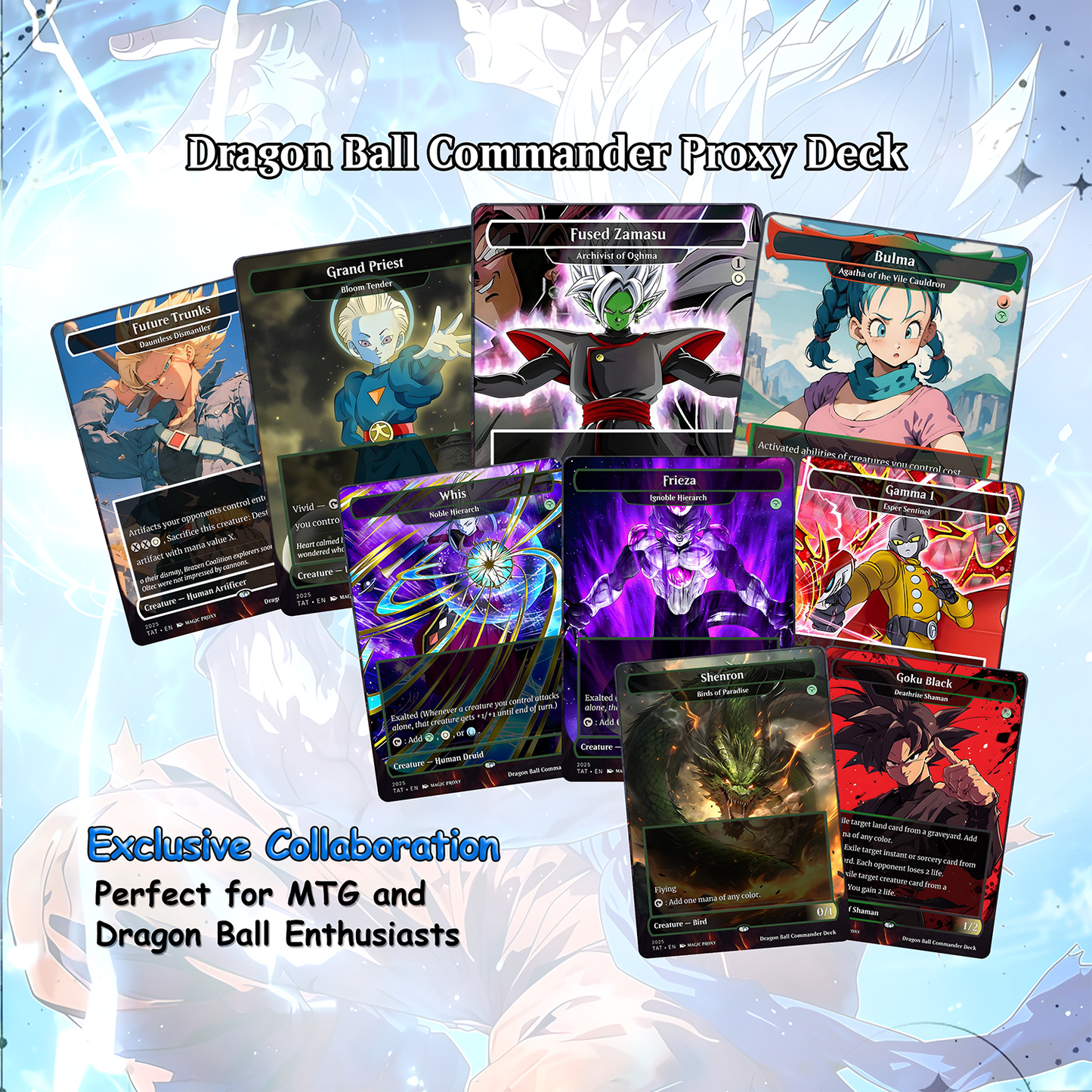 Dragon Ball Commander Deck • Dragon Ball Proxy Deck • M.t.g Commander Deck • Custom M.T.G card • Magic Proxies • Son Goku • M.t.g Deck Box