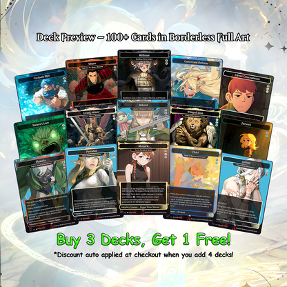Dungeon Meshi Party Theme / Tarzi Commander Deck / Premium Paper Proxy Deck / 100 cards + tokens / Venture Theme Bracket 4 Edh Magic Deck